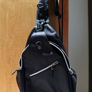 Black Nylon Crossbody Bag New WOT